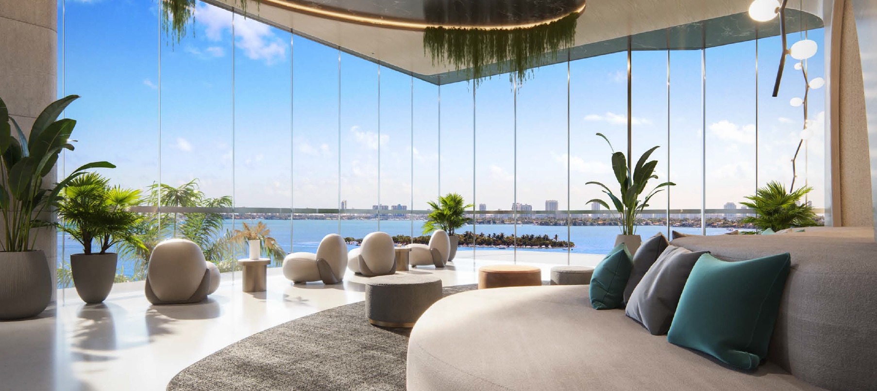 Interior of a residence at Aria Reserve with floor-to-ceiling windows