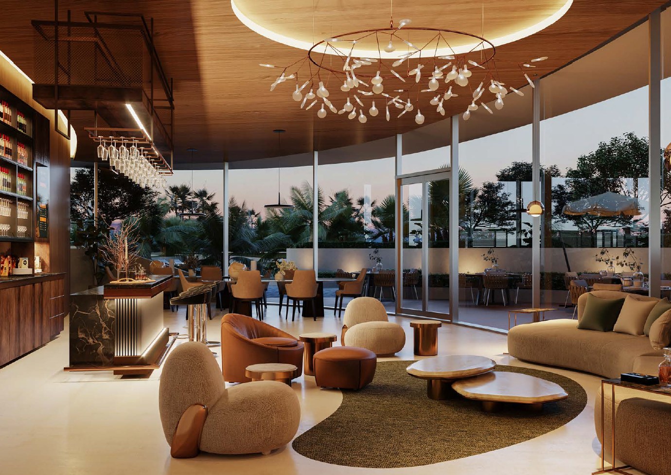 Aria Reserve: Social lounge and bar, developer rendering